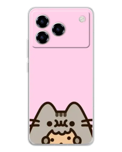 Чохол для ZTE Blade A76 з картинкою «Pusheen та печиво»