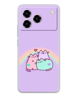 Чохол для ZTE Blade A76 з картинкою «Веселкові Пушини»