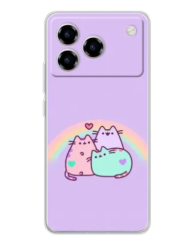 Чохол для ZTE Blade A76 з картинкою «Веселкові Пушини»
