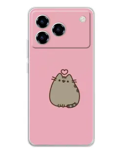 Чохол для ZTE Blade A76 з картинкою «Pusheen серце»