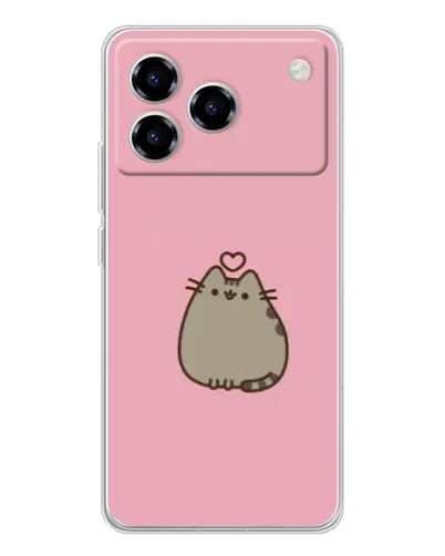 Чохол для ZTE Blade A76 з картинкою «Pusheen серце»