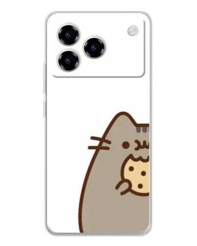 Чохол для ZTE Blade A76 з картинкою «Пушин з печивом»