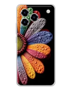 Чохол для ZTE Blade A76 з картинкою «Райдужна квітка»