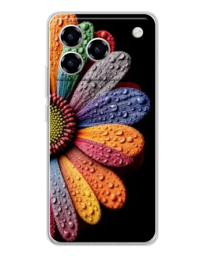 Чохол для ZTE Blade A76 з картинкою «Райдужна квітка»