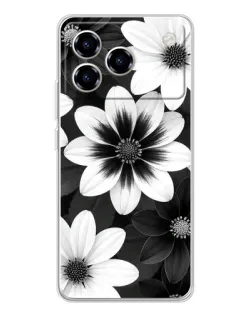 Чохол для ZTE Blade A76 з картинкою «Монохромні айстри»