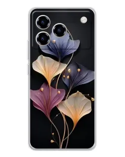 Чохол для ZTE Blade A76 з картинкою «Лілові квіти грації»