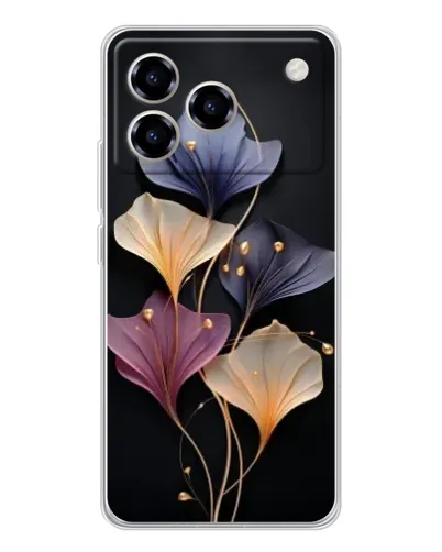 Чохол для ZTE Blade A76 з картинкою «Лілові квіти грації»