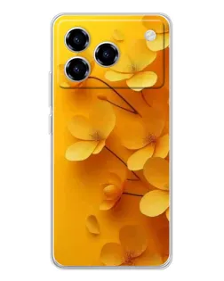 Чохол для ZTE Blade A76 з картинкою «Золоті пелюстки»