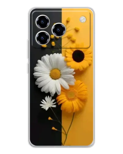 Чохол для ZTE Blade A76 з картинкою «Соняшник та ромашка»