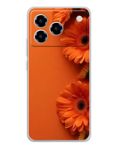 Чохол для ZTE Blade A76 з картинкою «Помаранчеві гербери»