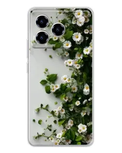 Чохол для ZTE Blade A76 з картинкою «Гілка дрібних білих квітів»