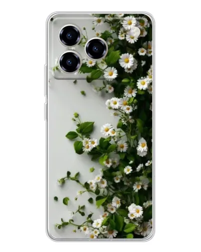 Чохол для ZTE Blade A76 з картинкою «Гілка дрібних білих квітів»
