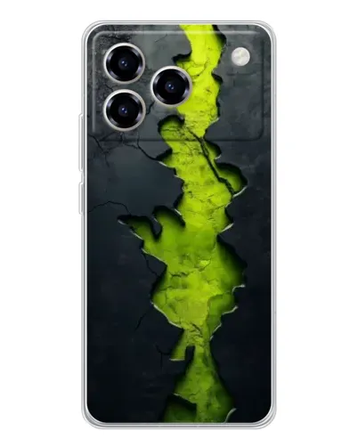 Чохол для ZTE Blade A76 з картинкою «Салатовий розлом скелі»