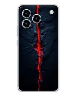 Чохол для ZTE Blade A76 з картинкою «Червона лавова тріщина»