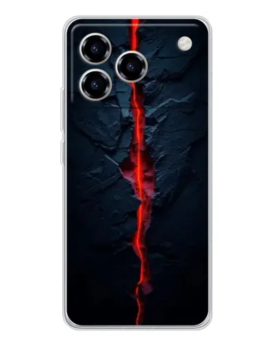 Чохол для ZTE Blade A76 з картинкою «Червона лавова тріщина»
