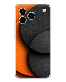 Чохол для ZTE Blade A76 з картинкою «Геометрія помаранчевих кіл»