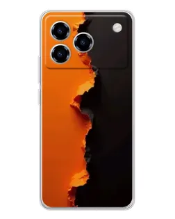Чохол для ZTE Blade A76 з картинкою «Помаранчевий розлом»