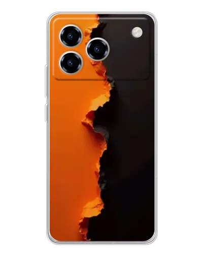 Чохол для ZTE Blade A76 з картинкою «Помаранчевий розлом»
