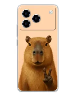 Чохол для ZTE Blade A76 з картинкою «Капібара вікторія»