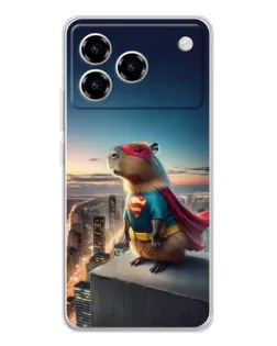 Чохол для ZTE Blade A76 з картинкою «Капі-мен супергерой»