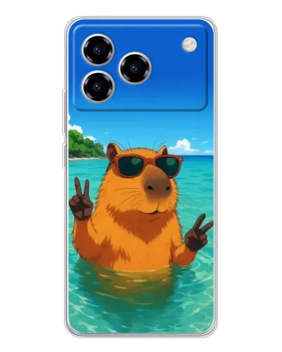 Чохол для ZTE Blade A76 з картинкою «Морська капібара» Чохол для ZTE Blade A76 з картинкою «Морська капібара»