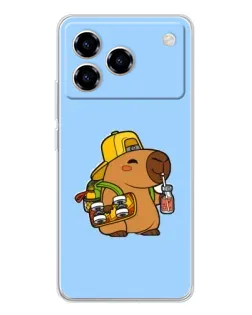 Чохол для ZTE Blade A76 з картинкою «Капібара на скейті»