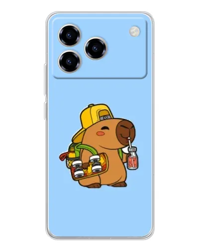 Чохол для ZTE Blade A76 з картинкою «Капібара на скейті» Чохол для ZTE Blade A76 з картинкою «Капібара на скейті»