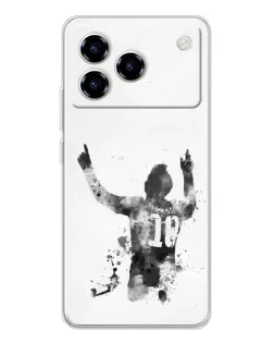 Чохол для ZTE Blade A76 з картинкою «Чорно-білий силует Мессі» Чохол для ZTE Blade A76 з картинкою «Чорно-білий силует Мессі»