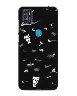 Чехол для ZTE Blade A7s 2020 с картинкой «Nike Black Pattern»