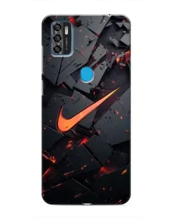 Чехол для ZTE Blade A7s 2020 с картинкой «Nike — эффект разломов»