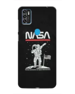 Чехол для ZTE Blade A7s 2020 с картинкой «NASA — шагаем по Луне»
