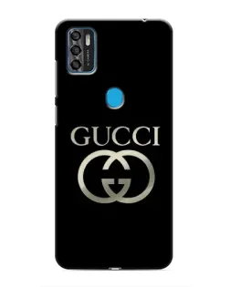 Чехол для ZTE Blade A7s 2020 с картинкой «Gucci — золото на черном»