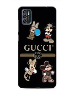 Чехол для ZTE Blade A7s 2020 с картинкой «Gucci — герои Disney и монограмма»