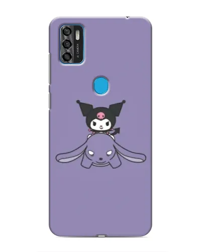 Чохол для ZTE Blade A7s 2020 з картинкою «Kuromi на ліловому фоні»