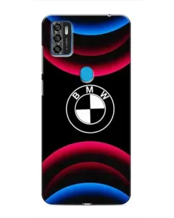 Чехол для ZTE Blade A7s 2020 с картинкой «Логотип BMW и неоновые дуги»