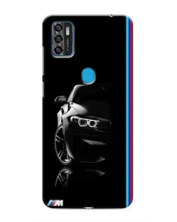 Чехол для ZTE Blade A7s 2020 с картинкой «Силуэт BMW в темноте»