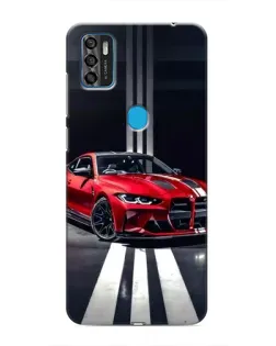 Чехол для ZTE Blade A7s 2020 с картинкой «Красная BMW на дороге»