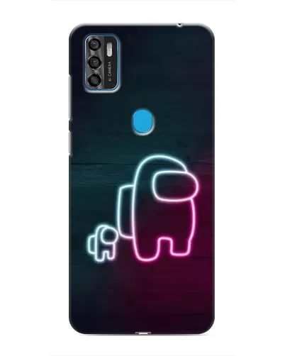 Чохол для ZTE Blade A7s 2020 з картинкою «Among Us неон-арт»