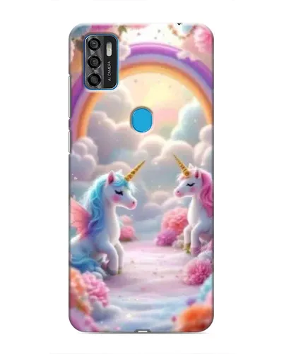 Чохол для ZTE Blade A7s 2020 з картинкою «Веселка і єдинороги»