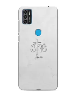 Чехол для ZTE Blade A7s 2020 с картинкой «Иоанна 3:16 Крест»