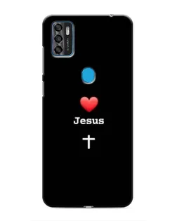 Чехол для ZTE Blade A7s 2020 с картинкой «Сердце - Jesus»