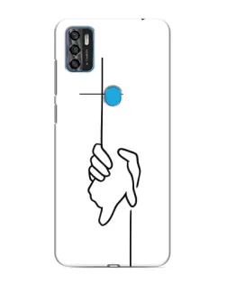 Чехол для ZTE Blade A7s 2020 с картинкой «Рука держит»