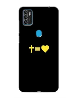 Чехол для ZTE Blade A7s 2020 с картинкой «Сердце и Крест»
