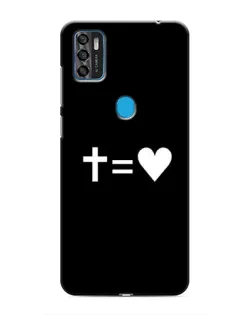 Чехол для ZTE Blade A7s 2020 с картинкой «Крест и Сердце»