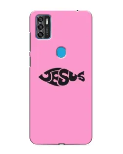 Чехол для ZTE Blade A7s 2020 с картинкой «Розовый символ  Jesus»