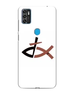 Чехол для ZTE Blade A7s 2020 с картинкой «Рыба и крест»