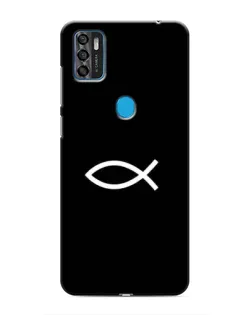 Чехол для ZTE Blade A7s 2020 с картинкой «Символ рыбы Jesus»