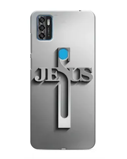 Чехол для ZTE Blade A7s 2020 с картинкой «Металлический крест Jesus»
