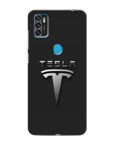 Чехол для ZTE Blade A7s 2020 с картинкой «Стальной логотип Tesla»
