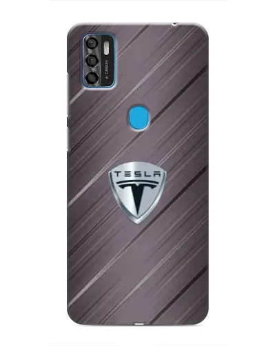 Чехол для ZTE Blade A7s 2020 с картинкой «Металлическая текстура Tesla»